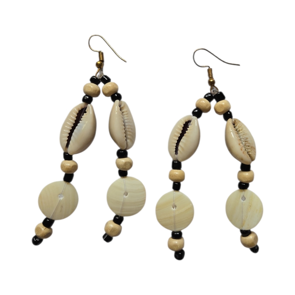 Elegant Shell and Bead Earrings